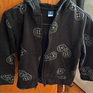 Boys XS Old Navy gaming controller zip up hoodie
